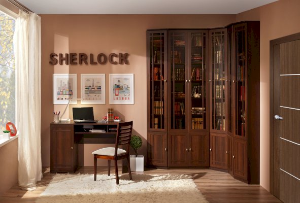 Модульная библиотека Sherlock в цвете Орех шоколадный (Глазов)